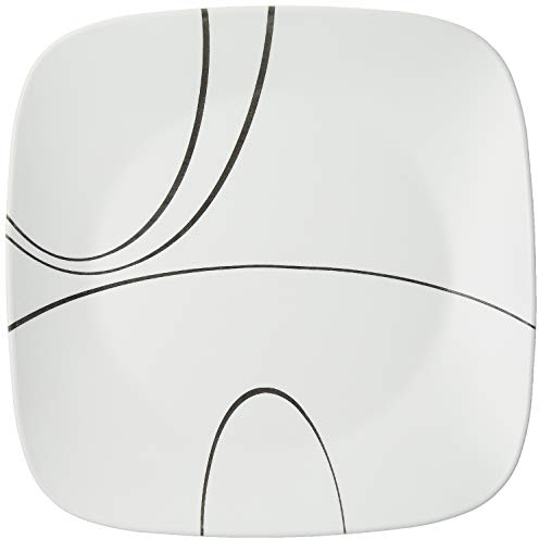 Corelle Lot d'assiettes carrées simples, blanches, 1107743