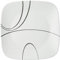 Corelle Square Simple Lines Dinner Plate Set, White,1107743