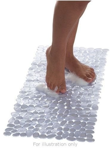Posh Porschey New Extra Long 90 X 40Cm Pebbles Anti Bacterial Non Slip Bath Shower Mat