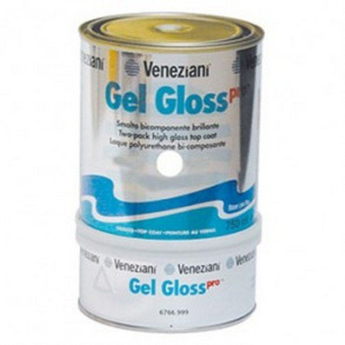 Veneziani Gel Gloss Pro Finitura poliuretanica bicomponente, colore: 519 verde reef, size: 750 ml A+B