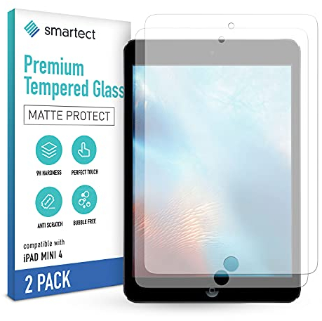 smartect Schutzglas [2 Stück, Matt] kompatibel mit iPad mini 5 / mini 4, HD Schutzfolie Anti-Kratzer, Blasenfrei, 9H Härte, entspiegelt, Ultrabeständig