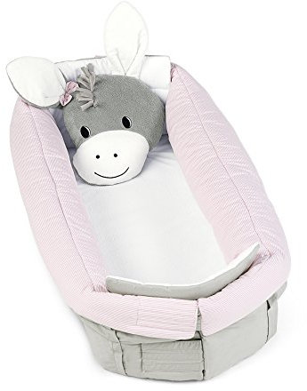 Sterntaler Kuschelnest Emmi Girl, Alter: 0-36 Monate, 130 x 100 cm, Grau/Rosa
