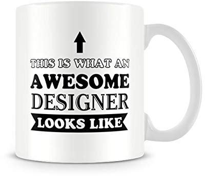 Behind The Glass - Awesome Designer - Printed Funny Mug - Great Gift/Present Idea, Ceramic, 11fl.oz.