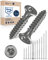 100x Vis à bois tête fraisée en Acier inoxydable Torx V2A vis inox 8x100 pour panneaux d'aggloméré Bois Filetage partiel 8mm fort 100mm long 100 pièce en acier A2