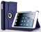 Mobistar Funda para iPad, funda giratoria 360 para iPad Mini 1/2/3, múltiples ángulos de visión (azul marino)