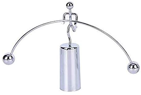 17.5 X 11cm Desktop Small Ornaments Balance Ball Swing Lifting Small Iron Man Home Decor Furnishing Articles Metal Crafts