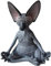 Sphynx Katze meditieren Statue, Zen Buddha Sammlerfiguren Miniatur handgemachte kleine Dekor, meditierende denkende Katze, lustige Zen Yoga Katze Garten Outdoor Skulptur Dekoration