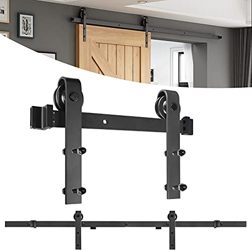 ACXIN 200cm Schiebetürbeschlag Set, Schiebetürsystem Laufschiene, Schiebetüren Montage Set, für Schiebetüren, Innentüren