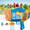 LAYPUNY 132 Löcherr Seifenblasenpistole, Seifenblasenmaschine Pistole Mit Lichter Gatling Seifenblasen Launcher, Spielzeug Geschenke für Kinder Erwachsene Outdoor Party Hochzeit Geburtstag - Blau