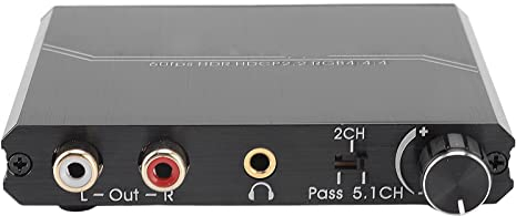 Convertisseur D'extraction Audio HDMI 2.0, 4K 60Hz HDMI vers HDMI + Toslink Optique SPDIF + Sortie Audio R/L 3,5 Mm avec Contrôle du Volume YUV ARC HDR10 (AY114) pour