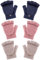 Geyoga 3 Pack Fingerlose Handschuhe Winter Thermohandschuhe Flip Warme Wandelbare Fäustlinge für Frauen(Blaugrün, Khaki, Rot,5–10 Jahre)