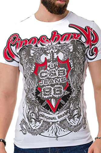 Cipo & Baxx Herren T-Shirt Freizeit Sommer T-Shirt