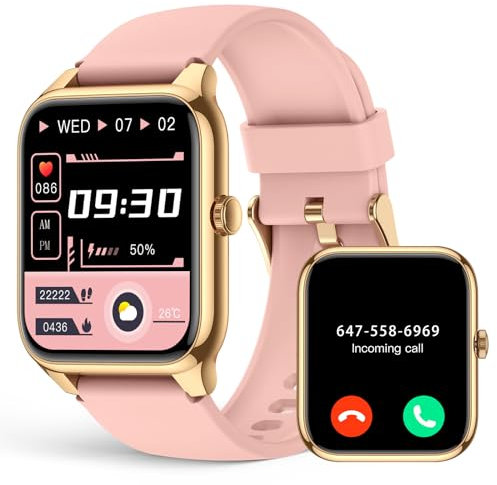 EGQINR Smart Watches for Women, 1.78 AMOLED 368 * 448 HD Screen, 69 Sports Modes Fitness Tracker with Heart Rate, Blood Pressure, Blood Oxygen, Sleep, IP68 Waterproof Smartwatch for Android iOS