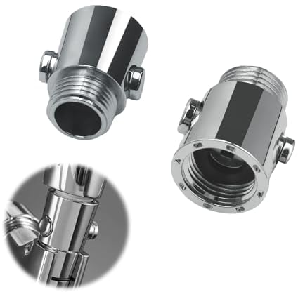 Adaptador Grifo Ducha, DEANKEJI 2 Piezas Válvula de Cierre Cabezal de Ducha, Interfaz Universal G1/2 Llaves de Paso de Agua Baño Adecuado para Manguera de Ducha, Cabezal Ducha