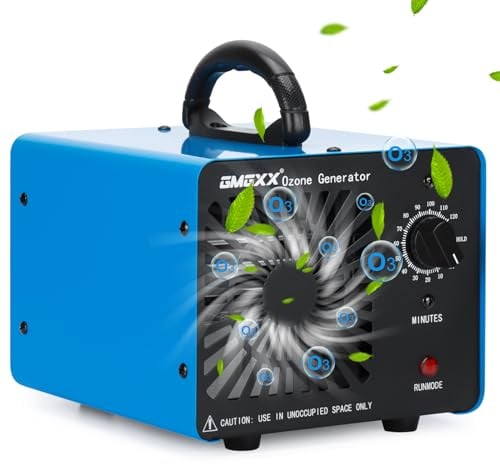 GMGXX Generador de Ozono Hogar 30000mg/h, Profesional Máquina de Ozono, Purificador de Aire con Temporizador, para Garajes, Hogar, Coche, Eliminación de Olor