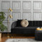 SOPHIE LAURENCE Light Grey Panel Effect Wallpaper Metallic Realistic 3D Wood Effect Wallpaper - Paste The Paper for Living Room Bedroom Feature Wall