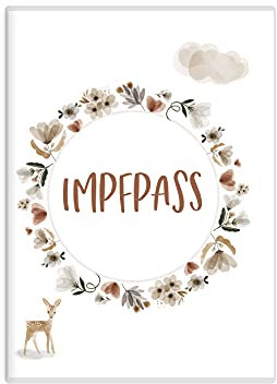HIMMEL.HERZ.PAPIER® Impfpass Hülle 137 mm HÖHE (BITTE MESSE DEINEN IMPFPASS, Impfpässe sind nicht genormt!) Impfausweis Schutzhülle für Kinder und Erwachsene - Impfpasshülle Impfpassausweis - Im Wald