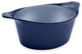 Cookut - L'incroyable Cocotte 33 cm avec poignée en métal et manique assorties - Myrtille