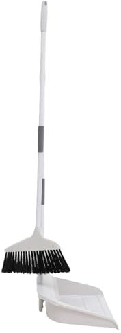 TOBBOMEY Escobas De Cerdas Suaves Herramienta para Limpiar Pisos Escoba para Limpiar Cabello Recogedor Estable De Limpieza De Mango para Uso Doméstico