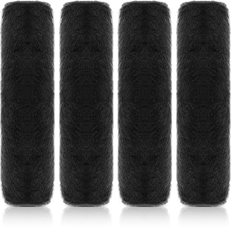 4PCS Car Seat Belt Pads Cover, Black Seatbelt Strap Cover Soft Faux Fur Safety Belts Cover for Kids Adult