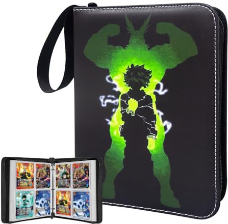 Trading Card Binder for Anime Cards,4 Pocket with 60 Sleeves up to 480 Cards,Waterproof Card Storage Bag with Removable Sleeves for Anime and TCG Cards