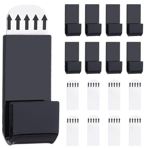 PH PandaHall 36pcs Vinyl Record Wall Mount Display Self Adhesive Vinyl Acrylic No Drill Storage Shelf for Disc Album Covers Single LP Listening Card Collection Display Home Wall Decoration, Black