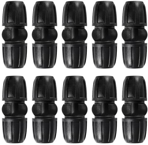 VooGenzek 10 Pezzi 8/12 mm Raccordi per Irrigazione, Adattatore a Dritto per Irrigazione a Goccia, Connettori per Irrigazione, Drip Tubing Connettori Spinati, per Prato, Giardin