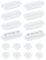 sourcing map 8Set Toilet Seat Buffer, Anti-Slip Plastic Toilet Seat Bumper Kit, Universal Buffer Toilet Lid Rubber Bumpers for Home Hotel, White