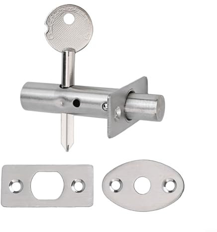 Bulevisiter Tubewell Einsteckschloss mit Schlüssel und Schraube für Feuerschutztüren, Büro, Zuhause, Geschäft, C60, 1 Set