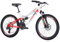 Mountainbike, 24 Zoll, doppelt gefedert, Shimano 21-Gang-Schaltung, Scheibenbremsen, Weiß/Rot