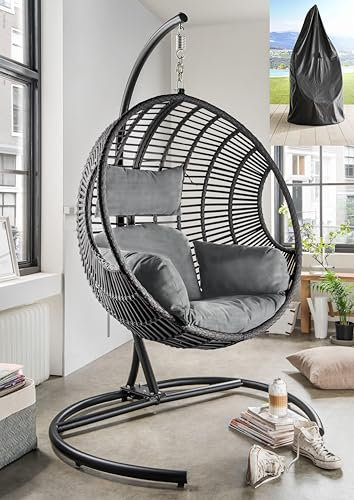 Destiny Coco Deluxe II Hängesessel grau meliert inkl. Schutzhülle