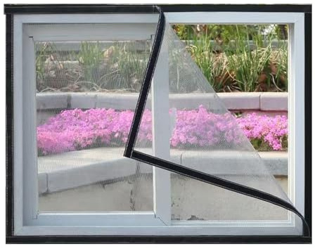 40x70cm,Insektenschutz Schiebe Fenster Fliegengitter Mückenschutz, Fliegengitter für Fenster, nahezu durchsichtig