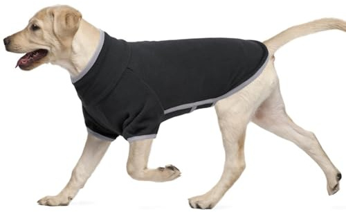 Hundemantel Hund Mittelgroß, Hunde Mantel Herbst Fleece Anzug Outfit Winter (Dunkelgrau, M)