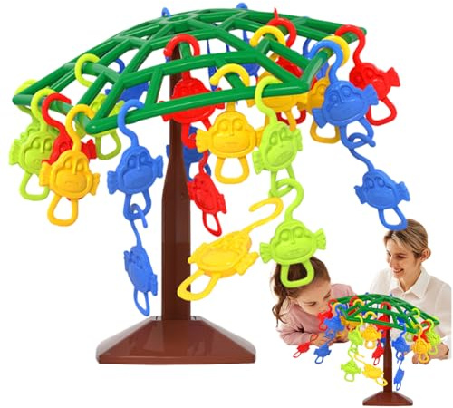 Generisch Affen Balance Spielzeug - Sicheres Gleichgewichtsspiel Brettspiel,Bausteine Lernspielzeug für Vorschule und Kindergarten als Weihnachts und Geburtstagsgeschenk für Kinder ab 3 Jahren
