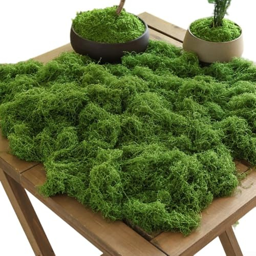 200 g Kunstrasen Kunstrasen Moos Gras Matte für Miniatur-Landschaftsbau, Terrariendekoration und Verwendung in Blumen- oder Pflanzenarrangements