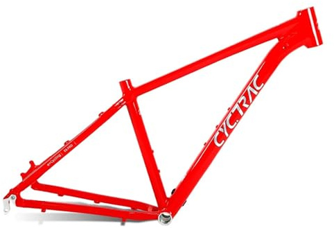 ZECHAO 27,5 Zoll 29er E-Bike-Rahmen mit Schnellspanner 135 mm, for Hinterrad-/Mittelmotor, 15/17/19 Mountainbike-Rahmen, externes Akkufach(Red,29 * 17)