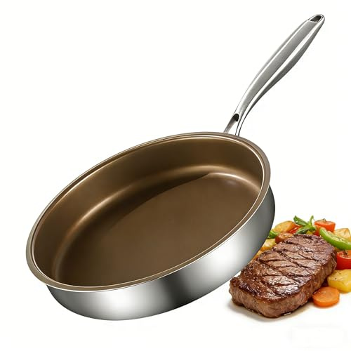 W&H Padella in acciaio inox, 28 cm
