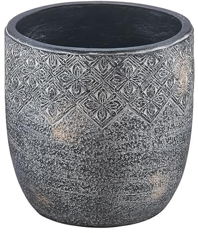 Kobolo Pflanztopf Stone Gr. M 38cm rund Grauer Blumentopf aus 38 cm