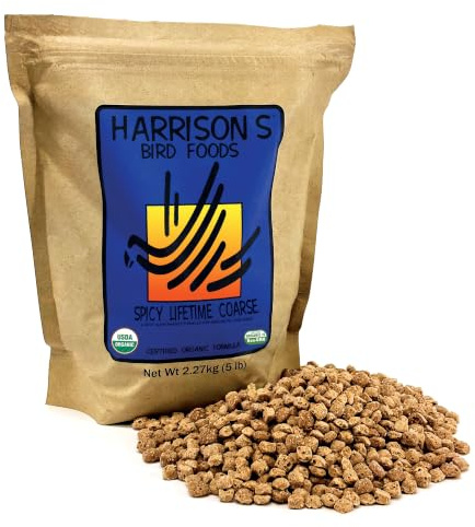 Harrisons Pepper Lifetime Coarse 5lb - Complete Parrot Diet, Pack of