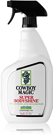 COWBOY MAGIC Super Bodyshine FAST DRY REPEL DUST DETANGLE HAIR 32 Ounce