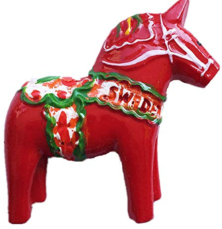3D-Kühlschrankmagnet, Dala-Pferd von Schweden, Souvenir, Dekoration für Zuhause und Küche, Schweden, Kühlschrankmagnet, Reise-Souvenir, Geschenk