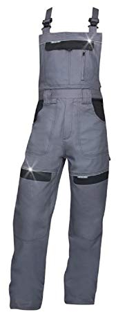 K & G seit 1948 Profi Latzhose ARDCT H8404 GRAU + 100% Baumwolle Herrenlatzhose Beruflatzhose Schutzlatzhose Arbeitslatzhose Sicherheitshose Herren Hose Arbeitshose (58)