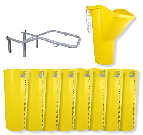 SIRL Profi Bauschuttrutsche Schuttrutsche Schuttrutschen Schuttrohr SET (9m (1x Rahmen, 1x Trichter, 8x Fallrohr))