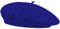 Van Der Rich ® - Baskenmütze (100% Wolle) Französisch Einfarbig - Damen (Royalblaue, One Size)