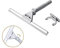 DrDirt Adjustable Window Squeegee - 12/30cm Replaceable Streak-Free Rubber Blade, Lightweight Plastic Non-Slip Handle for Bathroom/Vehicle/Glass/Tile Cleaning - Home & Commercial Use