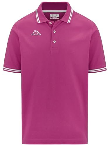 Kappa, Maltax 5 MSS, Polo de hombre en piqué algodón con logo, ajuste regular, modelo 302MX50, fucsia, S