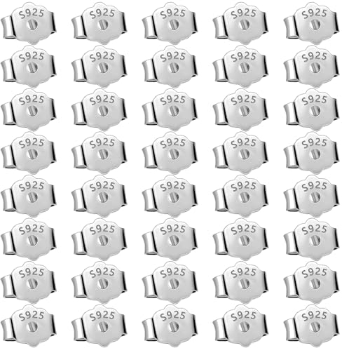 40 Stück Ohrstecker Verschluss,Ohrring Verschluss Silber 925,Ohrring Stecker Silber,Ohrstecker Verschluss Silber,Ohrring Stopper,Stecker Für Ohrringe Hinten,Ohrring Verschluss Silber,Schmetterling