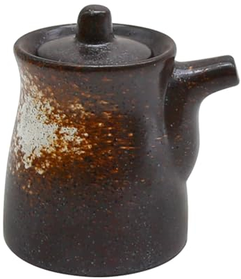 MDEOOSKY Keramik-Gewürzflasche, japanischer Stil, Steingut, Keramik-Ölspender, Olivenölspender, Sushi-Saucenbehälter, für Küche, Kochen, 200 ml (weiße Schneeflocke)