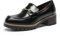 DREAM PAIRS Scarpe da Donna Mocassini Classici con Tacco a Blocco Mocassini con Plateau,Size 41,Nero-Pu,SDLS2410W