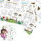 TOPWAYS Handbemalte Tischdecke, 137 x 274 cm, Waldtiere, Einweg-Party-Kinder, DIY, handbemalte Papiertischdecke für Kinder, Aktivität, Geburtstag, Party-Dekoration